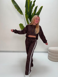 Butterstoff Hose LEO LOUNGE braun/schwarz