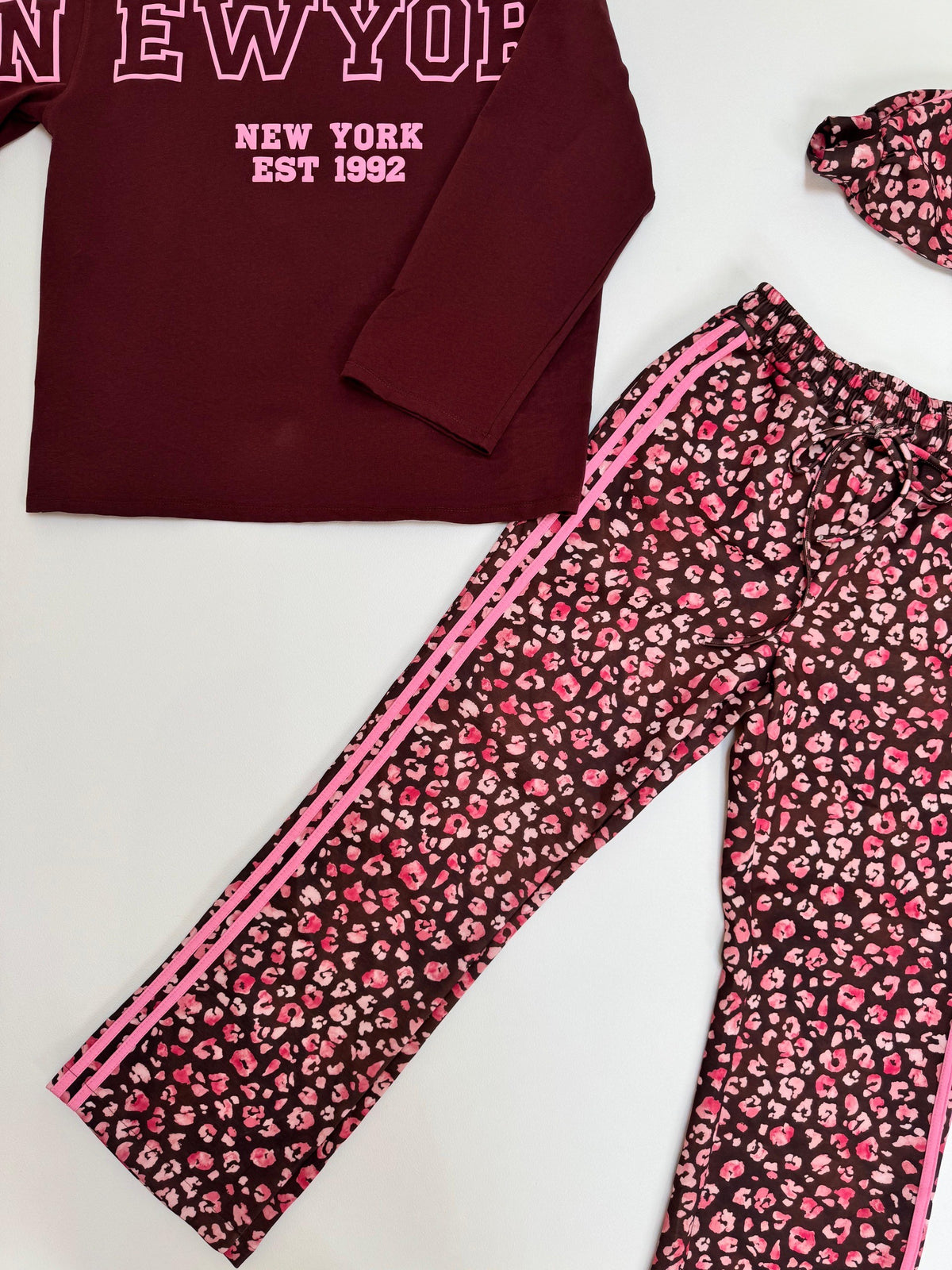 Butterstoff Hose LEO LOUNGE braun/pink