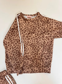 Butterstoff Sweater LEO LOUNGE hellbraun/braun