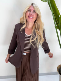 Stretch Butterstoff Blazer LOOK TO THE SKY braun