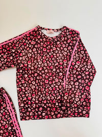 Butterstoff Sweater LEO LOUNGE braun/pink