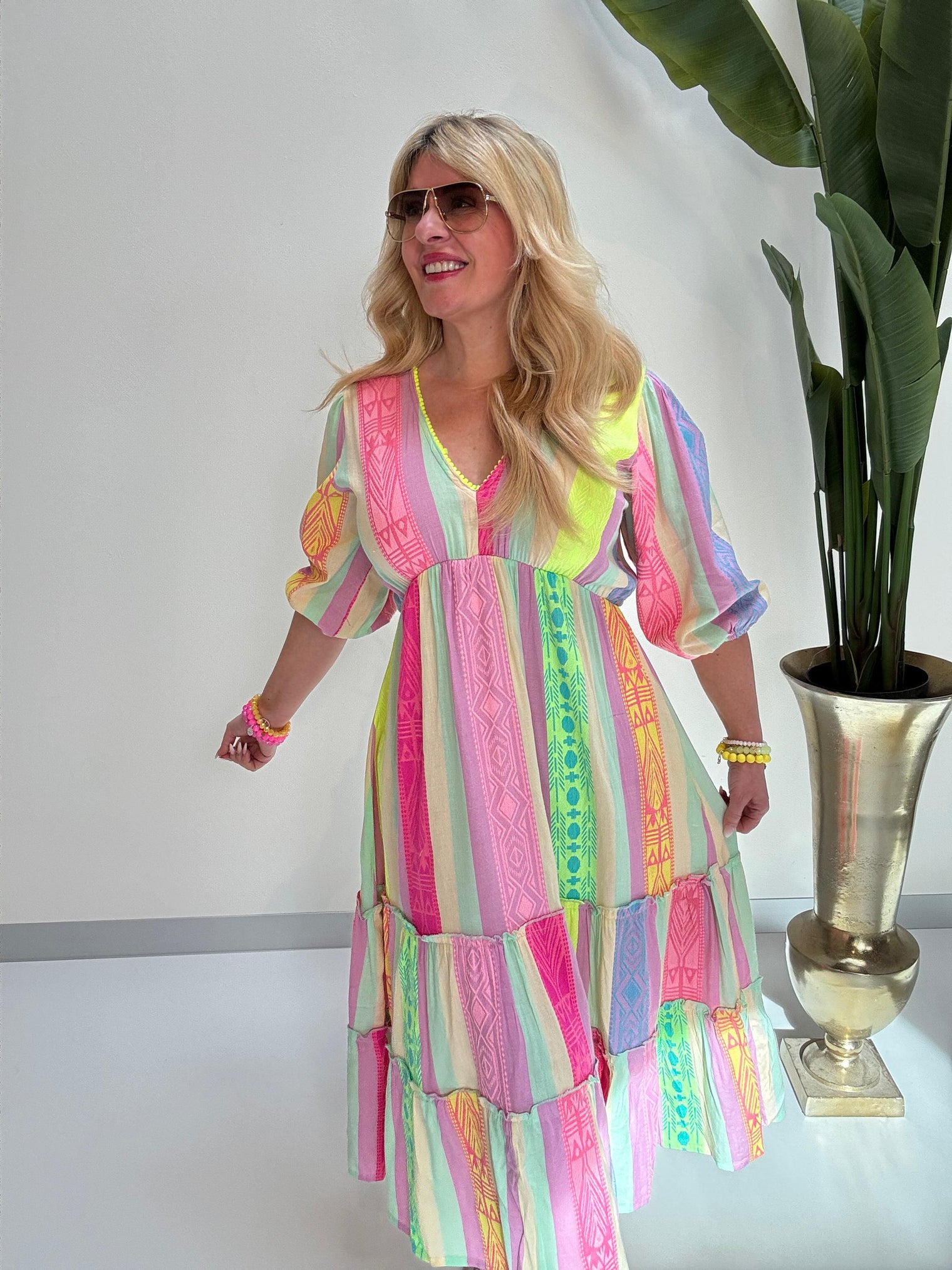 BOHO Kleid lang STYLE multi