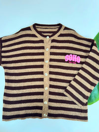 Strickjacke SOHO hellbraun/braun