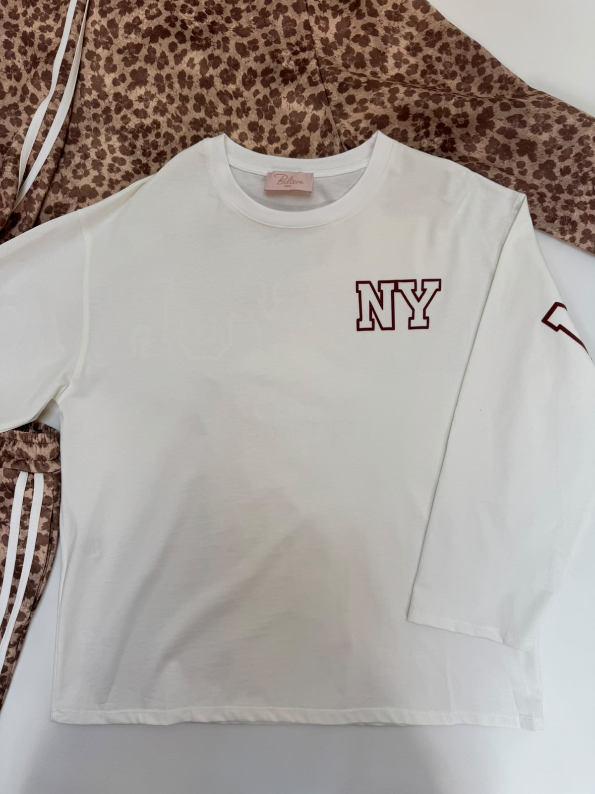 Statement Sweater weiß NEW YORK