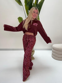 Statement Sweater burgundy NEW YORK