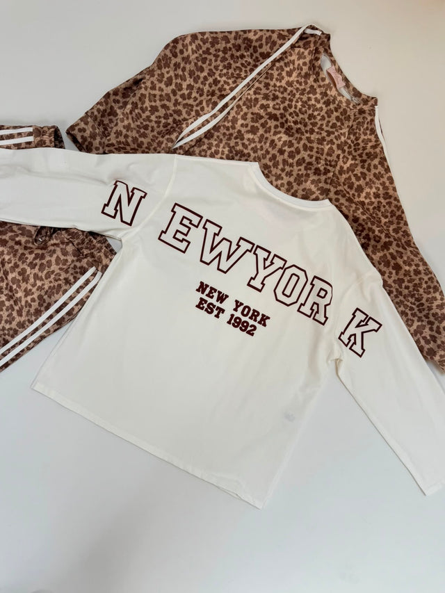 Statement Sweater weiß NEW YORK