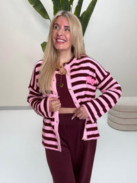 Strickjacke SOHO burgundy/rosa