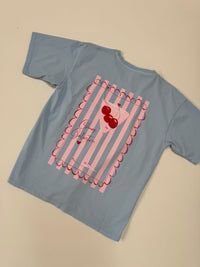 Statement Shirt hellblau CHEERS mit süßem Cocktailglas